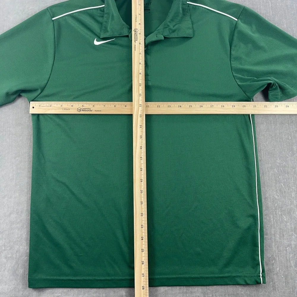 Nike Mens Small Green Polo Shirt Dri-Fit Short Sleeve‎ Performance